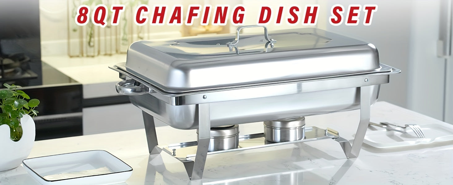 Stainless Steel Chafing Dish Set - 8QT