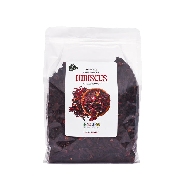 TradeBuza Dried Hibiscus Flowers - 1 lb