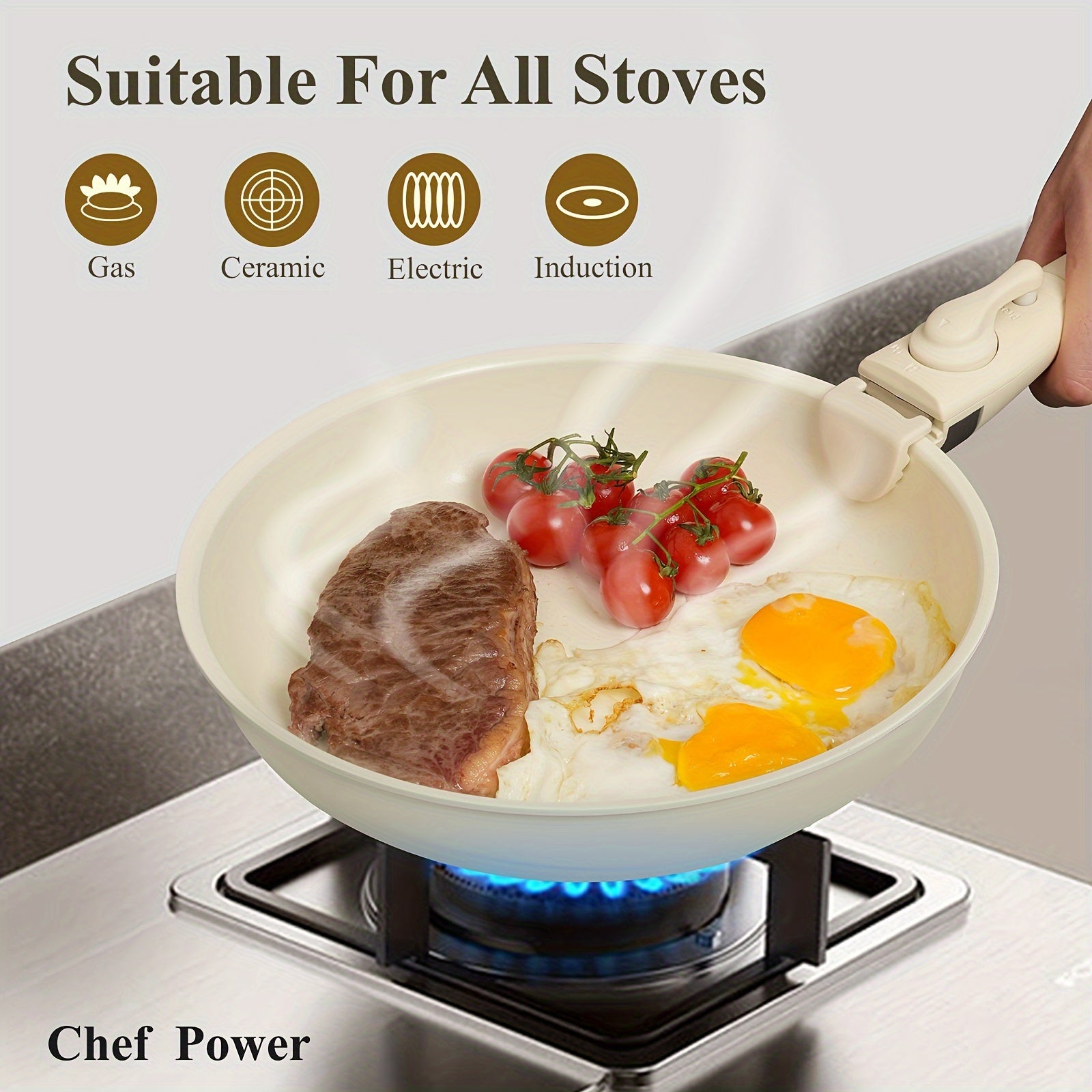 Chef Power Ceramic Nonstick Cookware Set - 21 pcs