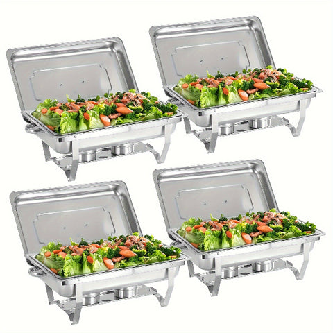 Ensemble de chafing dish en acier inoxydable - 8 pintes