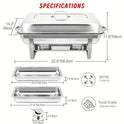 Stainless Steel Chafing Dish Set - 8QT