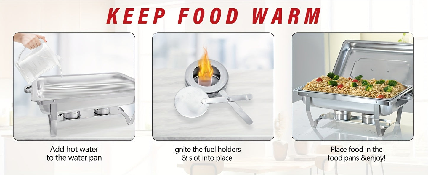 Stainless Steel Chafing Dish Set - 8QT