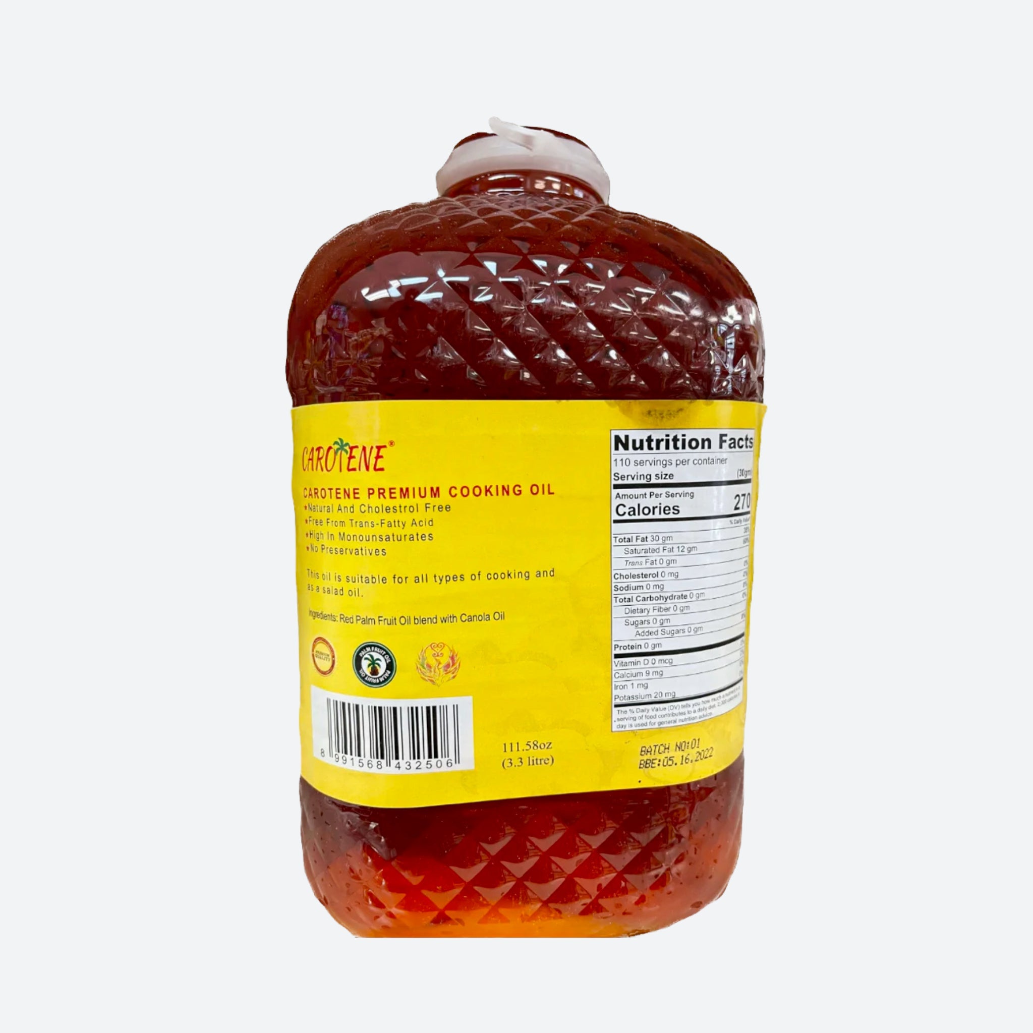 Amica Fresh Carotene Cooking Oil - 3.3L