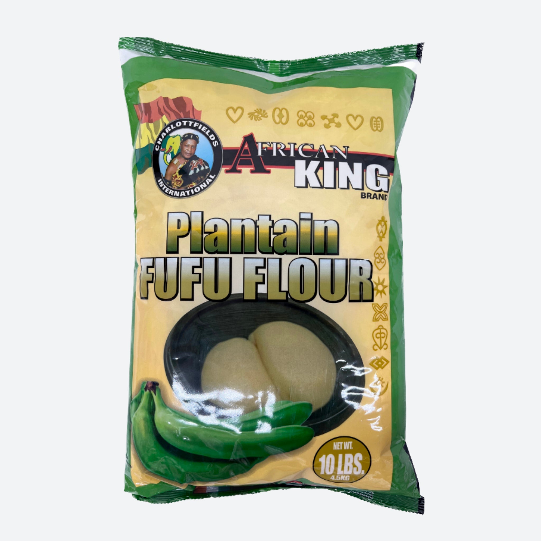 African King Plantain Fufu Flour - 10lbs