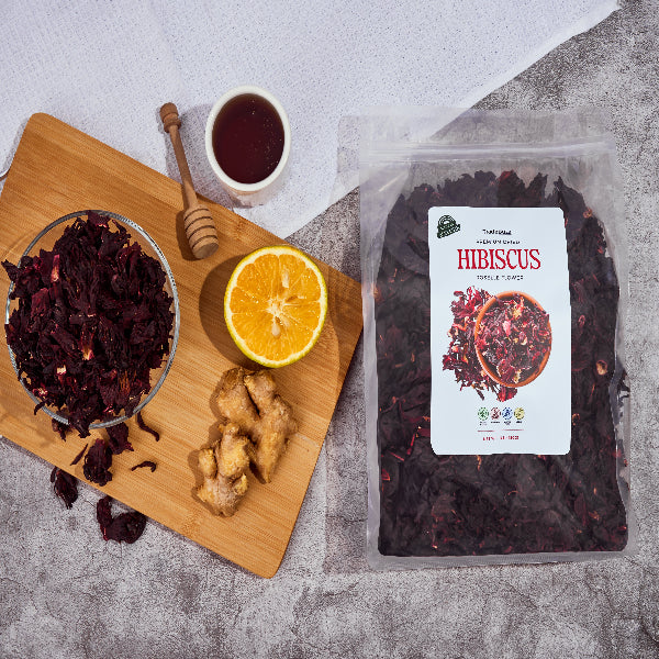 TradeBuza Dried Hibiscus Flowers - 1 lb