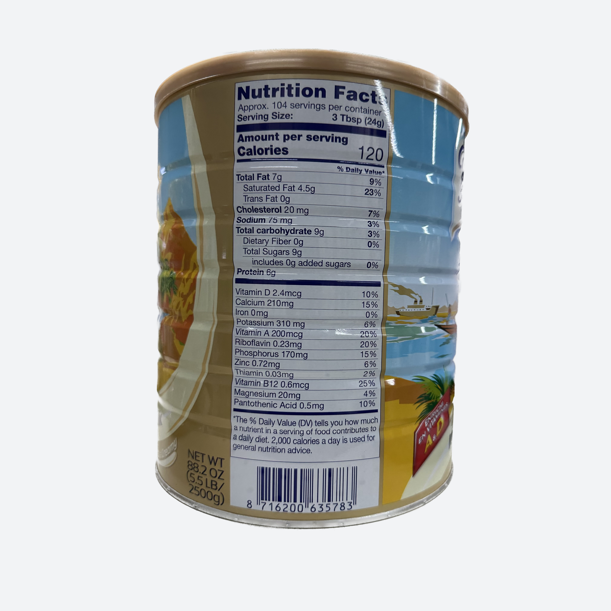 Peak Dry Whole Milk - 5.5lbs (2500g)