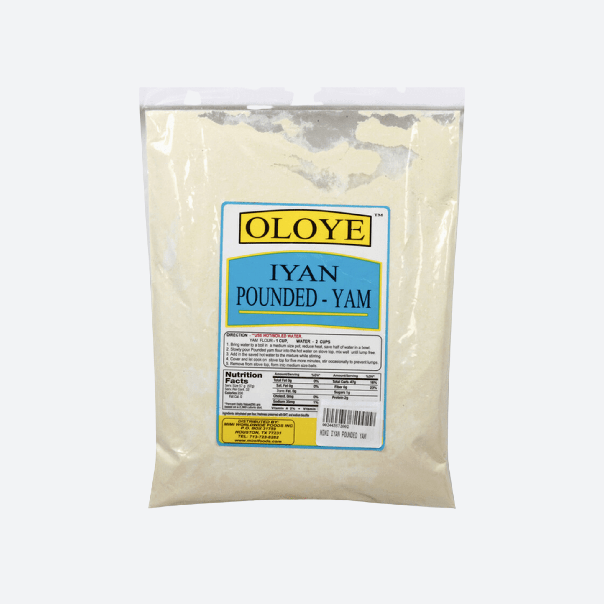 Oloye Iyan Pounded Yam Flour - 10lbs