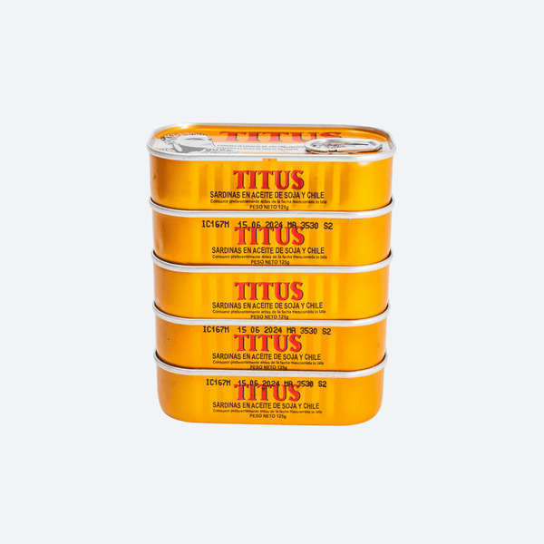 Titus Sardines (Hot) - 125g (Pack of 5)