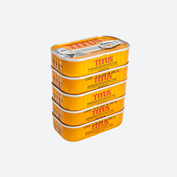 Titus Sardines (Hot) - 125g (Pack of 5)